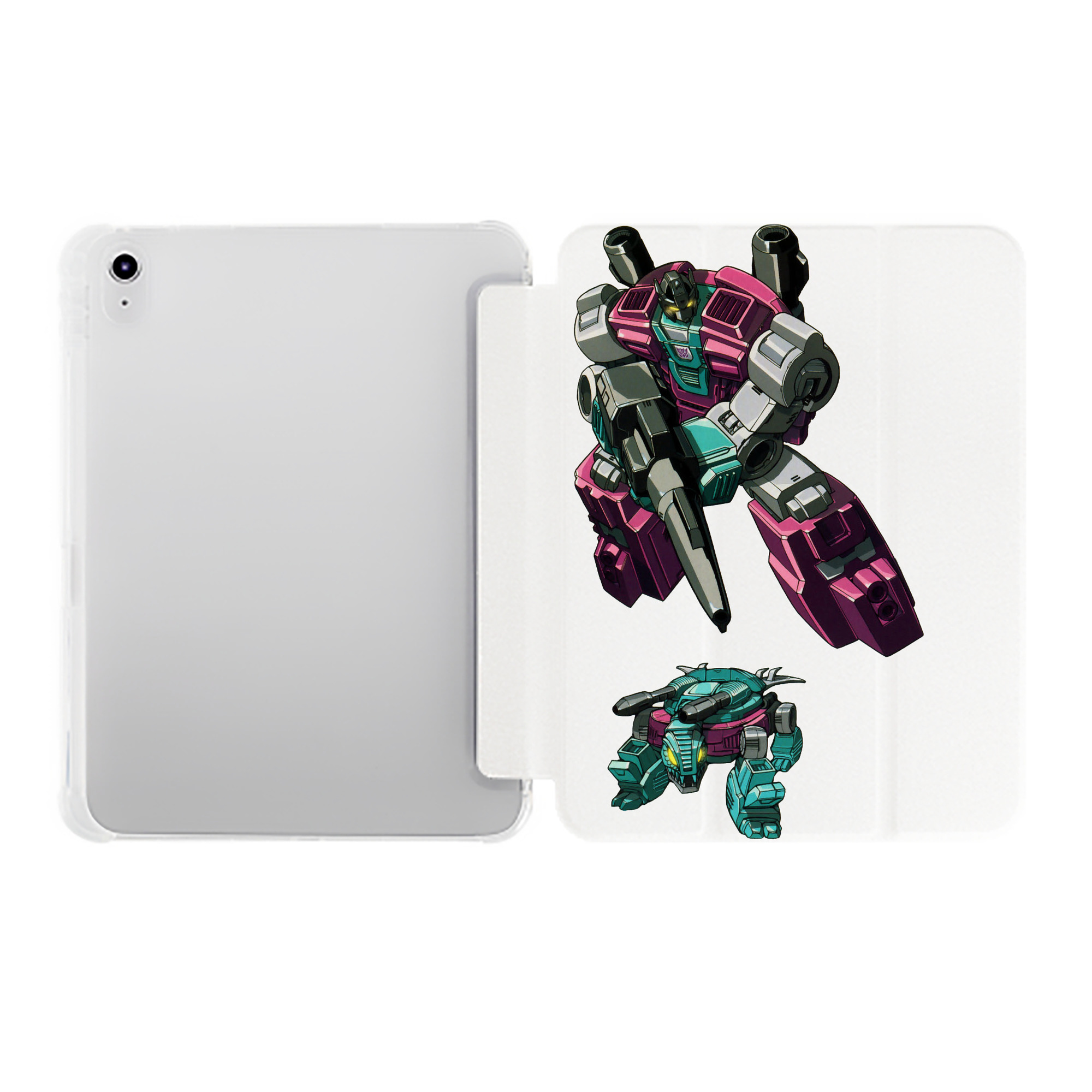 （画像用）  IPad ケース ペン収納付き 三つ折りスタンド PUレザー×シリコン 対応機種9.5/10.5/10.9インチ